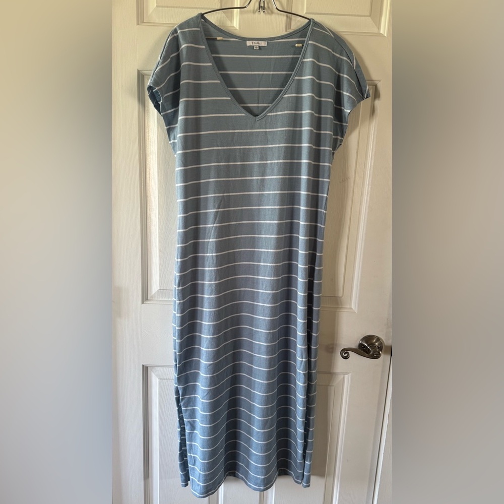 Z Supply Blue and White Striped Dress XL